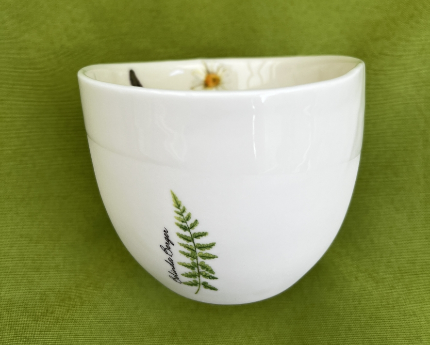 Porzellan Schale mit Blumen – Bild 2